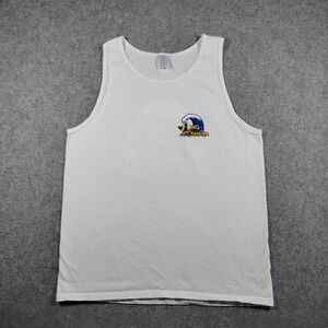 Big Kahuna Hawaii Tank Top Mens Size M White Graphic Surf Single Stitch Style